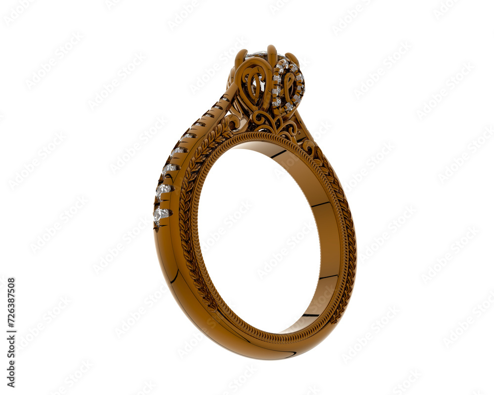 Jewelry isolated on background. 3d rendering - illustration Jewelry isolated on background. 3d rendering - illustration