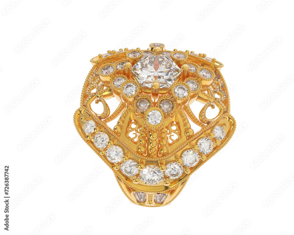 Obraz premium Jewelry isolated on background. 3d rendering - illustration