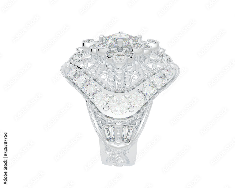 Obraz premium Jewelry isolated on background. 3d rendering - illustration