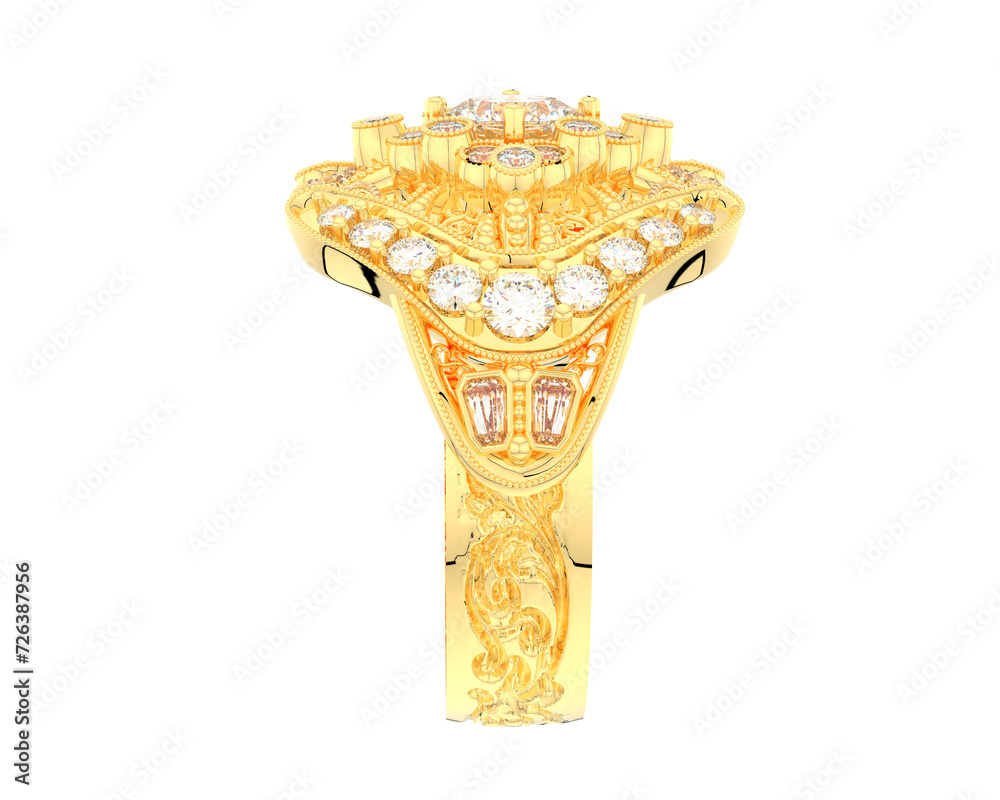 Fototapeta premium Jewelry isolated on background. 3d rendering - illustration