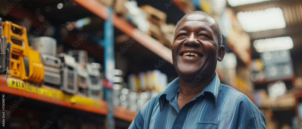 A hardware store owner's smile speaks of pride in his life's work A hardware store owner's smile speaks of pride in his life's work