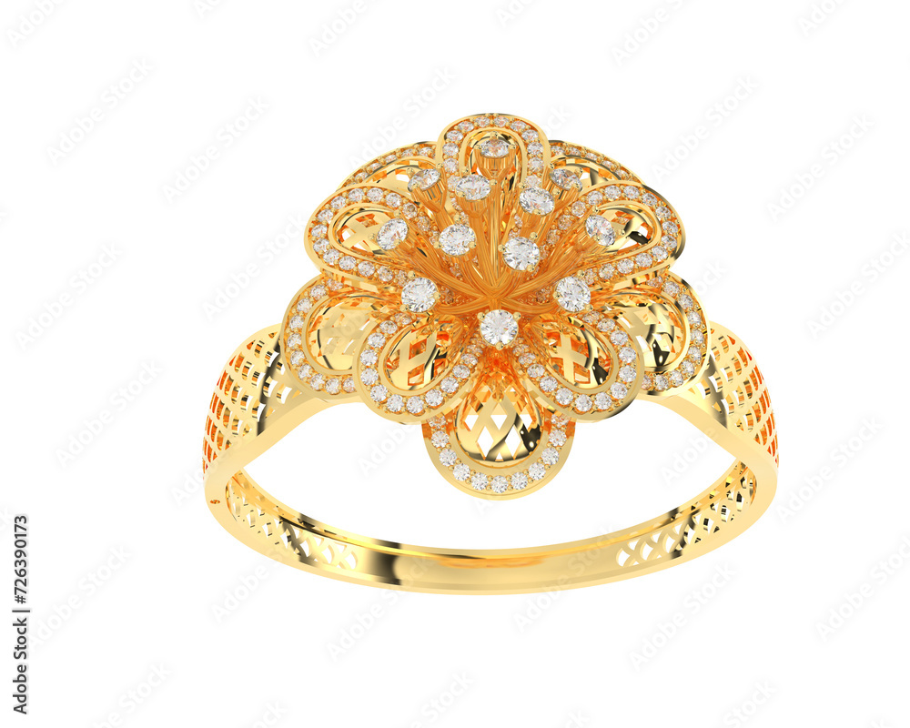 Fototapeta premium Jewelry isolated on background. 3d rendering - illustration