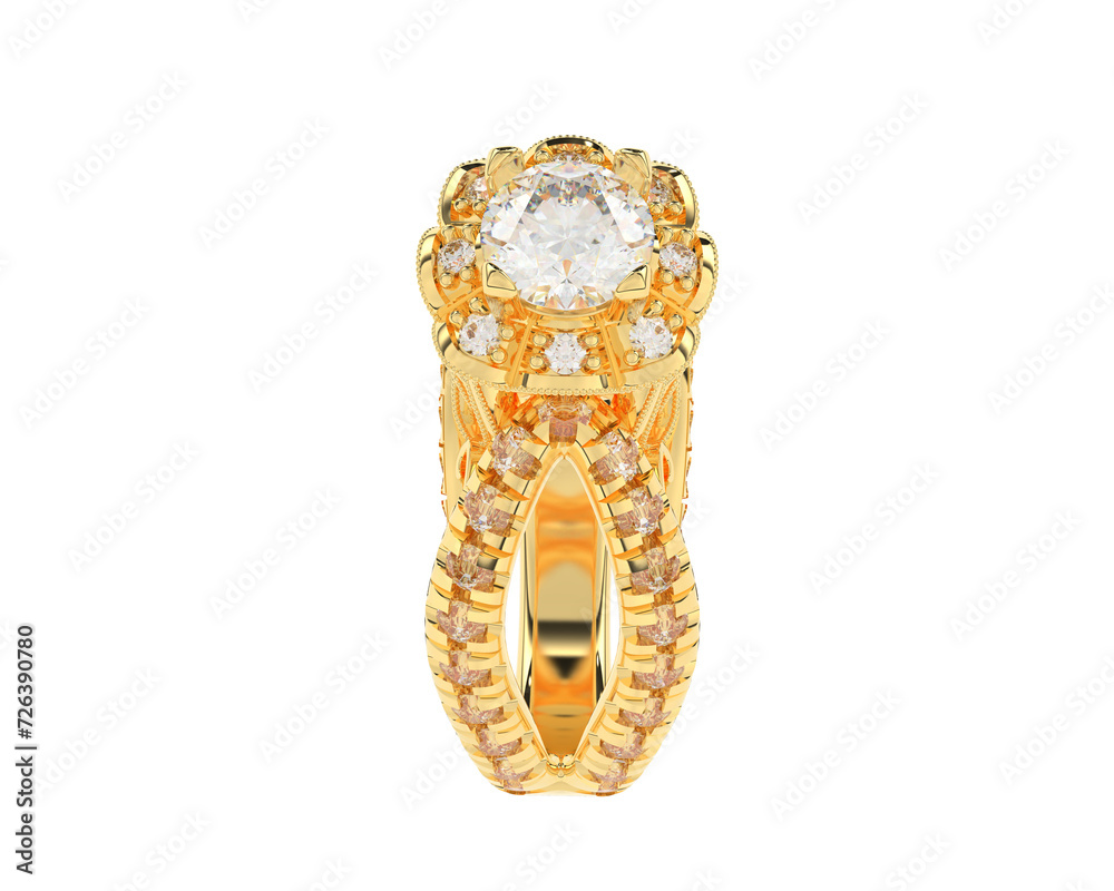 Jewelry isolated on background. 3d rendering - illustration Jewelry isolated on background. 3d rendering - illustration