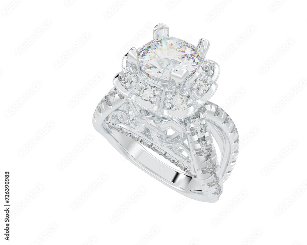 Jewelry isolated on background. 3d rendering - illustration Jewelry isolated on background. 3d rendering - illustration