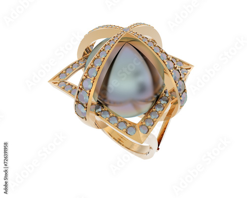Jewelry isolated on background. 3d rendering - illustration