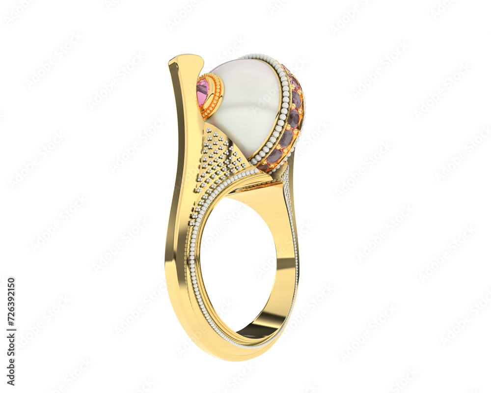 Jewelry isolated on background. 3d rendering - illustration Jewelry isolated on background. 3d rendering - illustration
