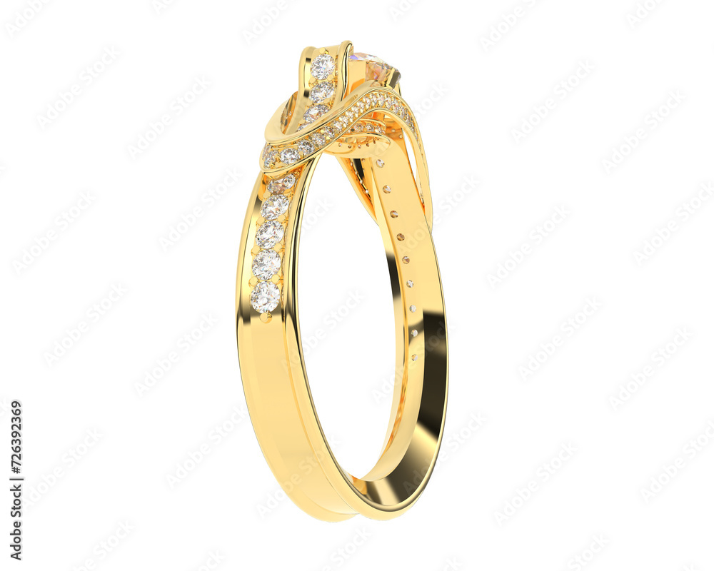Jewelry isolated on background. 3d rendering - illustration