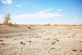 dry riverbed in a barren landscape