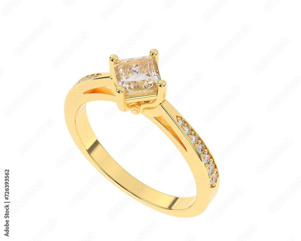 Jewelry isolated on background. 3d rendering - illustration