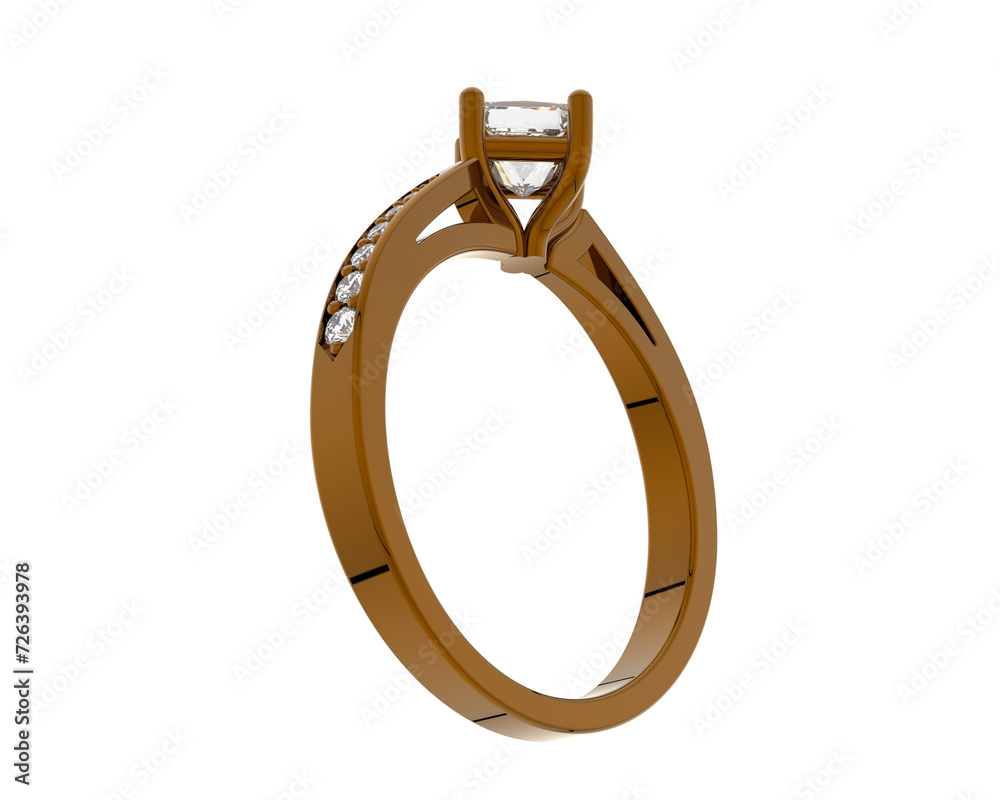 Obraz premium Jewelry isolated on background. 3d rendering - illustration