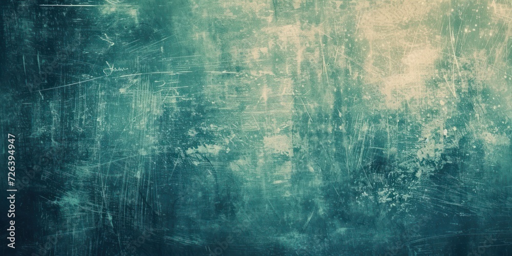 Grungy Wall With Blue and Green Background