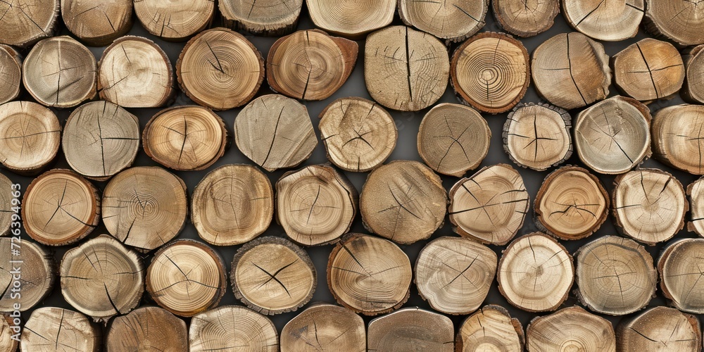Pile of Cut Logs Sitting Together Pile of Cut Logs Sitting Together
