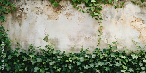 Ivy-covered Wall Next to Cement Wall