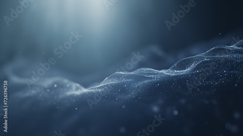 Abstract futuristic background with blue wave shapes. Visualization of motion waves. Wallpaper or backdrop for modern projects