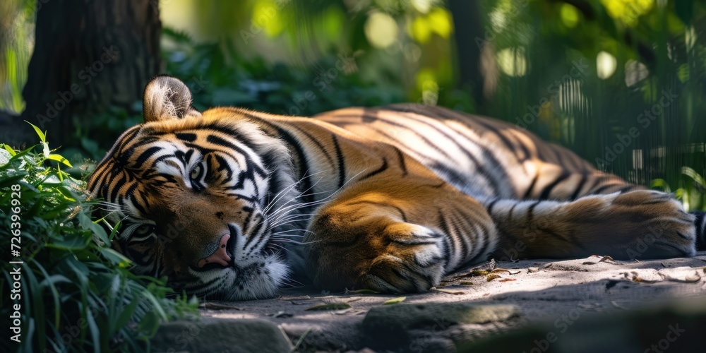 Fototapeta premium Tiger Resting in Forest