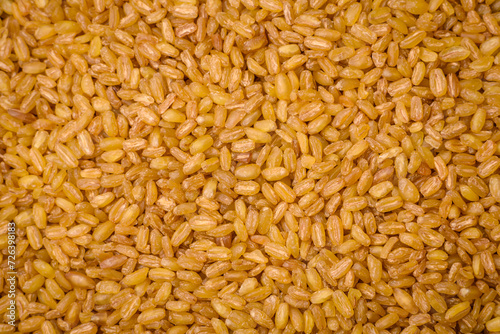 Bulgur wheat grains are yellow in color when raw