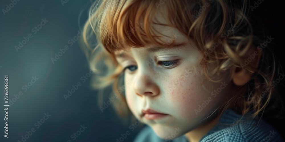 Sad Child Close-Up Sad Child Close-Up