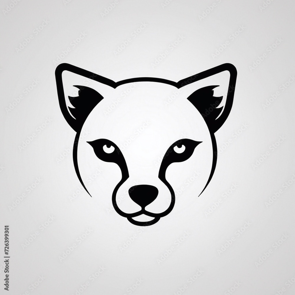 Bold Monochromatic Animal Vector Icon Bold Monochromatic Animal Vector Icon