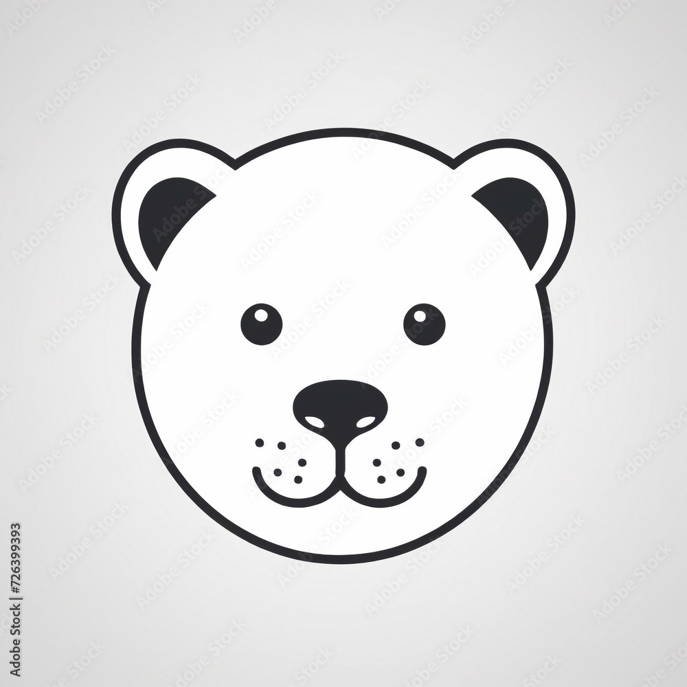 Fototapeta premium Bold Monochromatic Animal Vector Icon