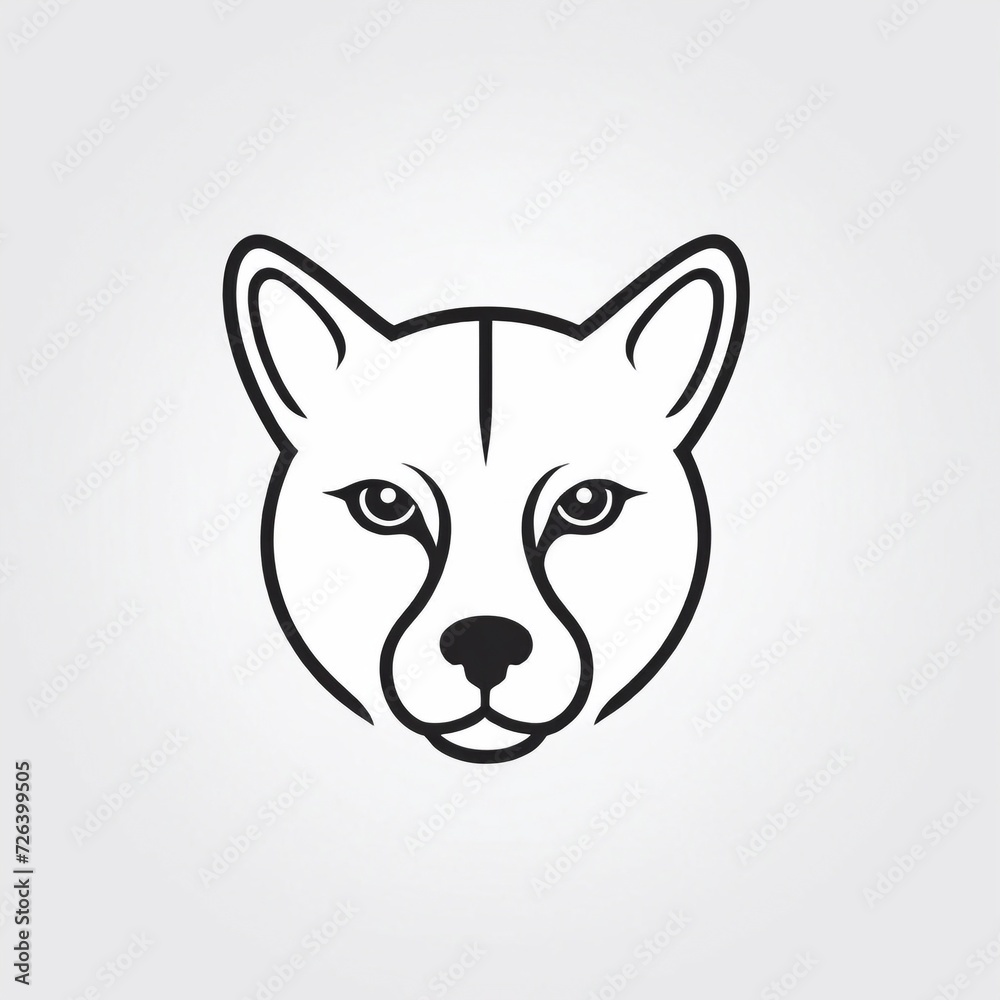 Bold Monochromatic Animal Vector Icon Bold Monochromatic Animal Vector Icon