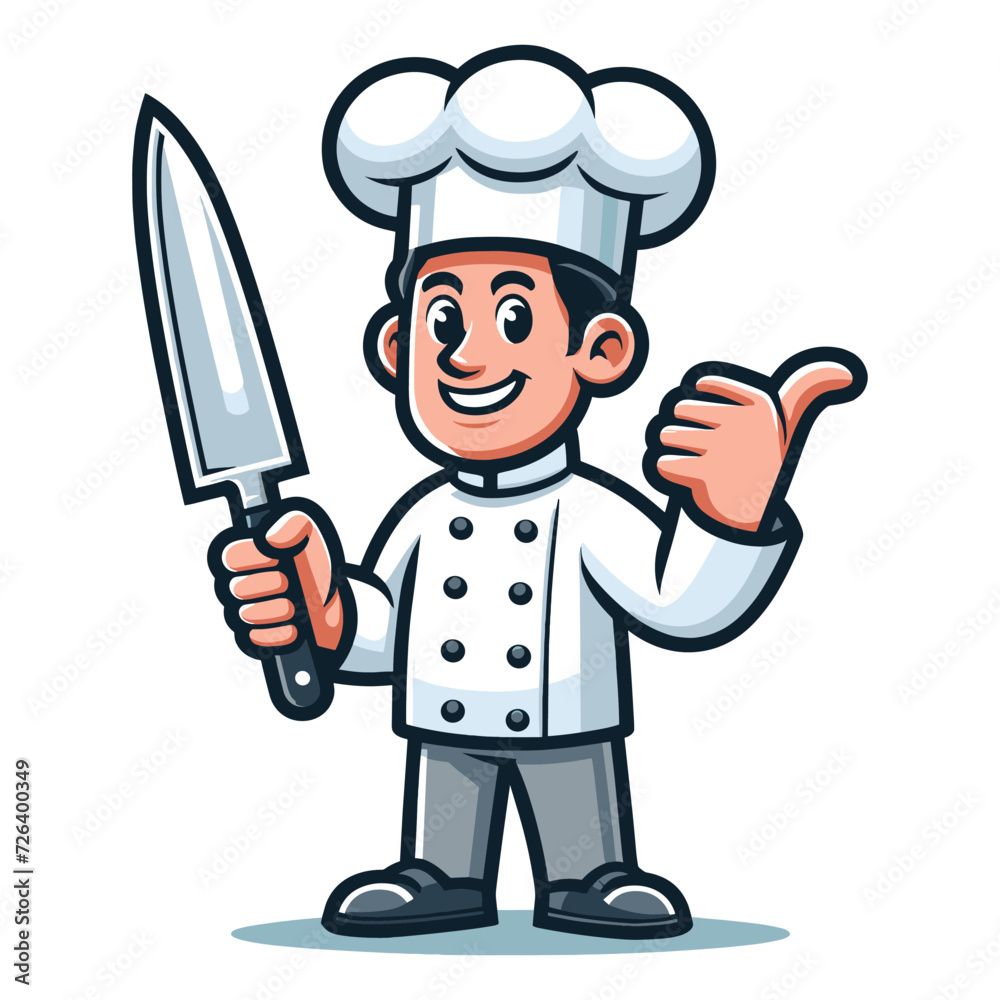 Man chef character vector Illustration, suitable for restaurant, cafe, food, eat, shop, trade, cook mascot logo isolated on white background. Man chef character vector Illustration, suitable for restaurant, cafe, food, eat, shop, trade, cook mascot logo isolated on white background.