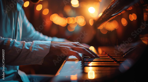 Experience the grace of playing the piano. Every note is a dance of emotion, weaving a symphony of elegance. Unleash your musical expression, creating a masterpiece with every touch.