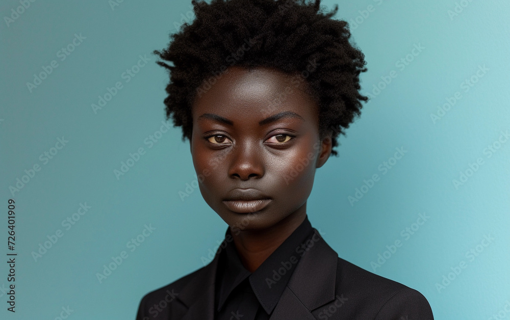 Obraz premium Woman Wearing Black Suit and Tie