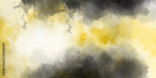 Yellow Black White soft abstract.reflection of neon,liquid smoke rising vector cloud sky with puffy smoke swirls,hookah on.brush effect realistic illustration background of smoke vape.design element. 