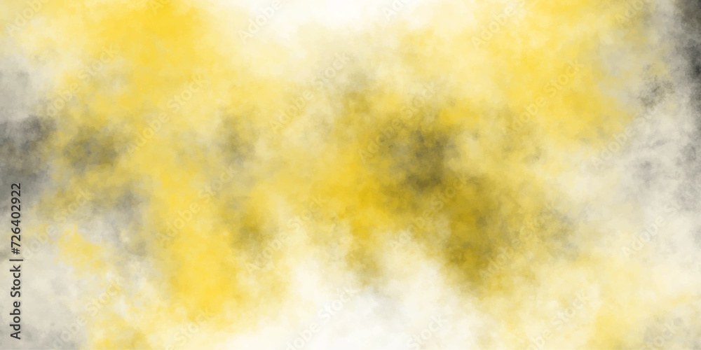 Yellow smoky illustration,canvas element lens flare sky with puffy vector cloud realistic illustration,backdrop design brush effect.gray rain cloud isolated cloud,realistic fog or mist.
