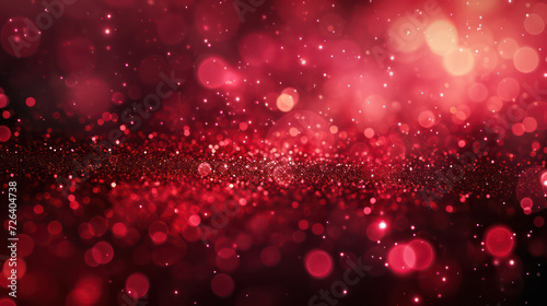 red luxury glitter and bokeh particles, red bokeh background, holiday festival background