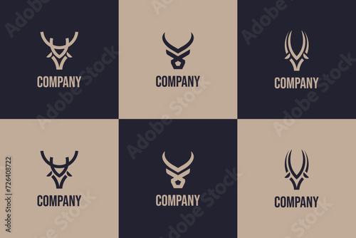 a collection of cool horn logo design inspiration