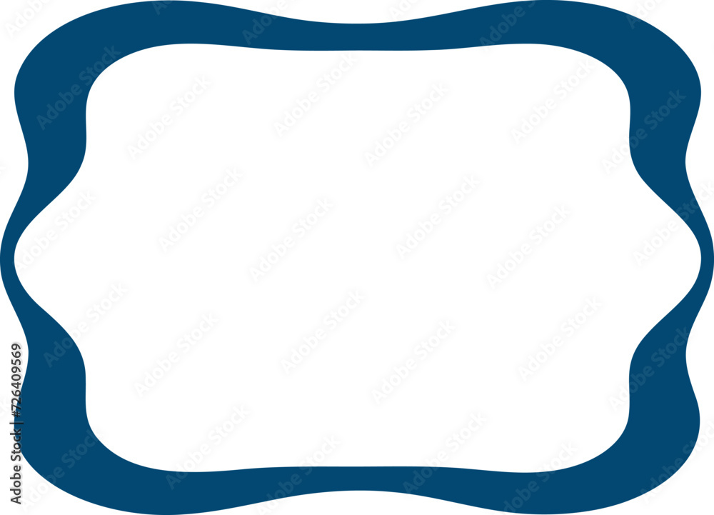 Frame shape flat illustration. Border silhouette design element Frame shape flat illustration. Border silhouette design element