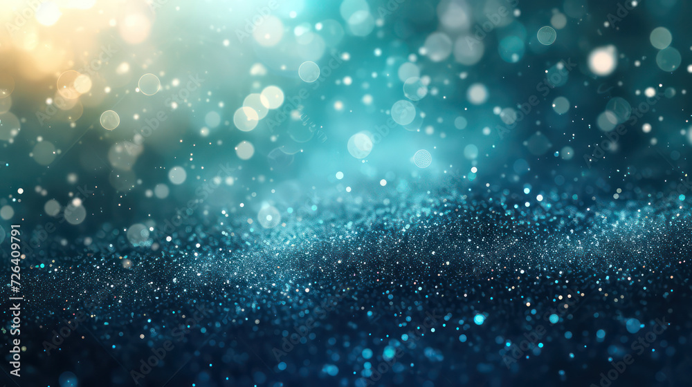 turqoise luxury glitter and bokeh particles, turqoise bokeh background, holiday festival background turqoise luxury glitter and bokeh particles, turqoise bokeh background, holiday festival background