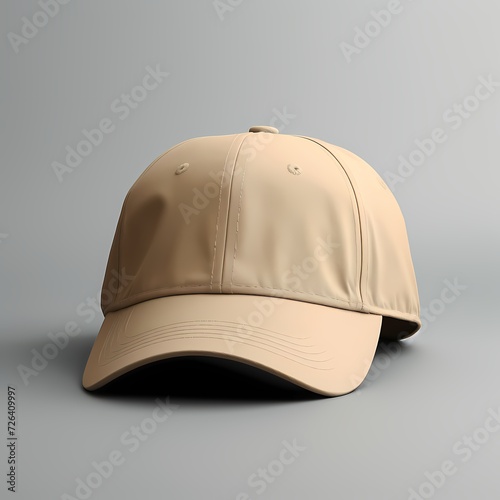 beige cap mockup in minimal style for product mockup and presentation 