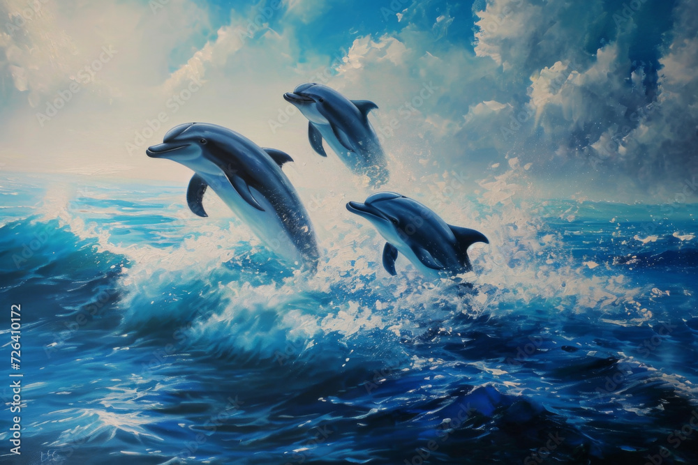 the picture of the dolphin jumping. the picture of the dolphin jumping.
