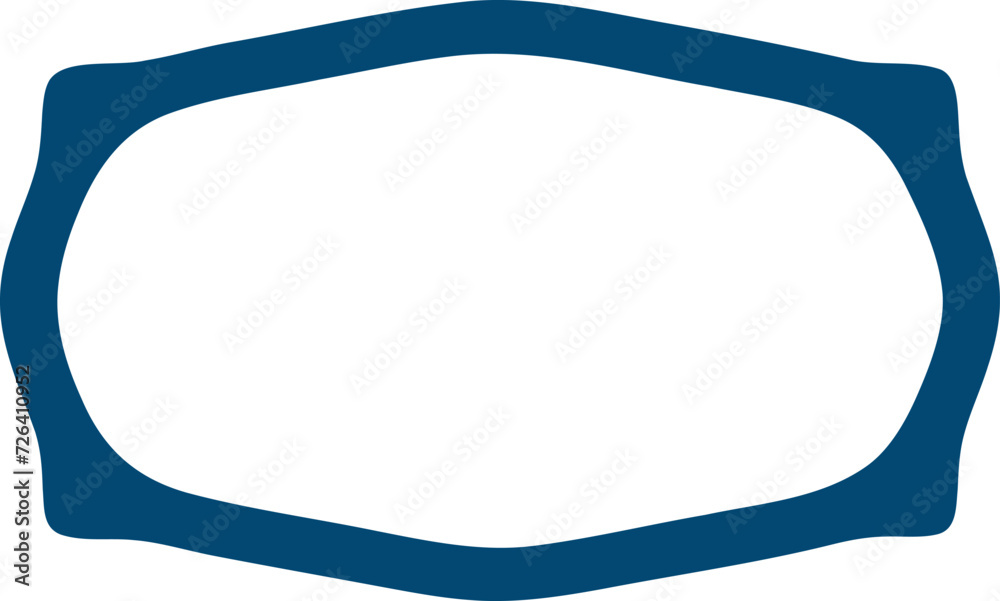 Frame shape flat illustration. Border silhouette design element Frame shape flat illustration. Border silhouette design element