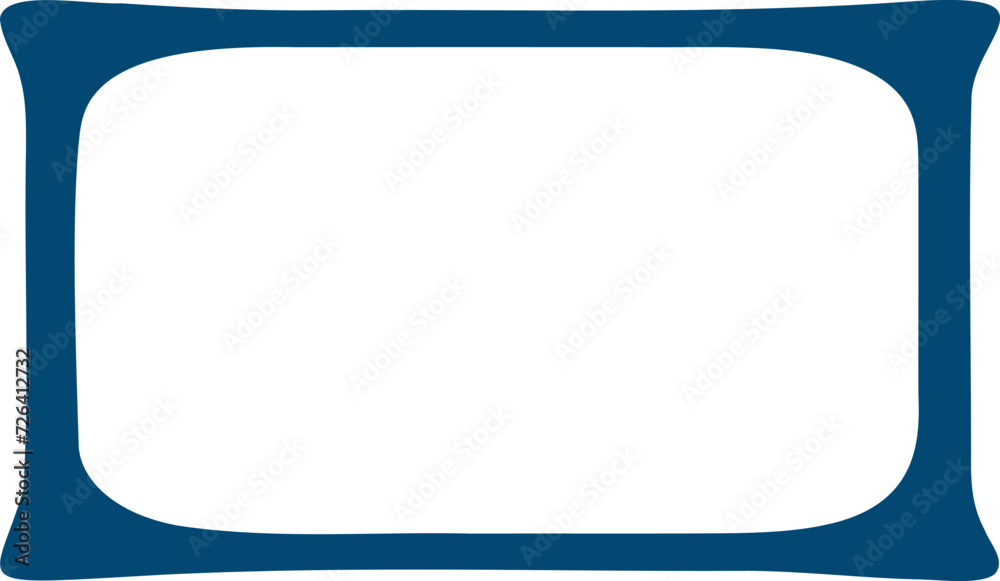 Frame shape flat illustration. Border silhouette design element Frame shape flat illustration. Border silhouette design element
