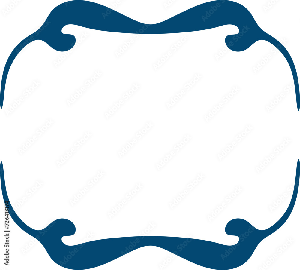 Frame shape flat illustration. Border silhouette design element Frame shape flat illustration. Border silhouette design element