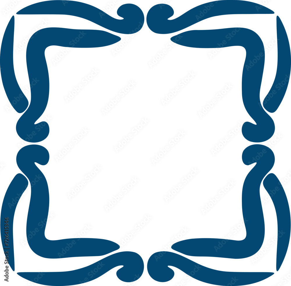Frame shape flat illustration. Border silhouette design element Frame shape flat illustration. Border silhouette design element