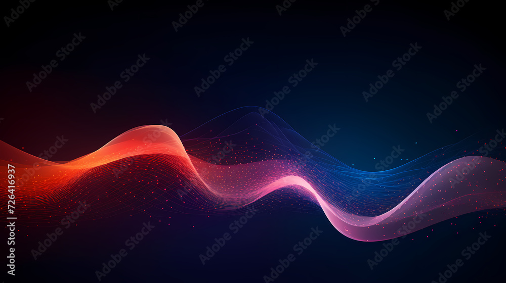 Abstract background of future network technology and network connections