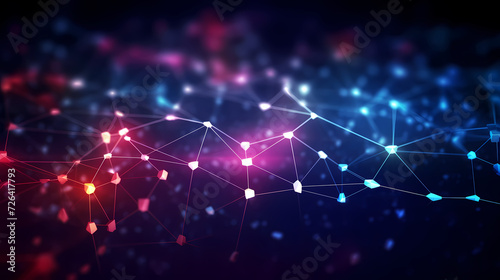 Abstract background of future network technology and network connections © xuan