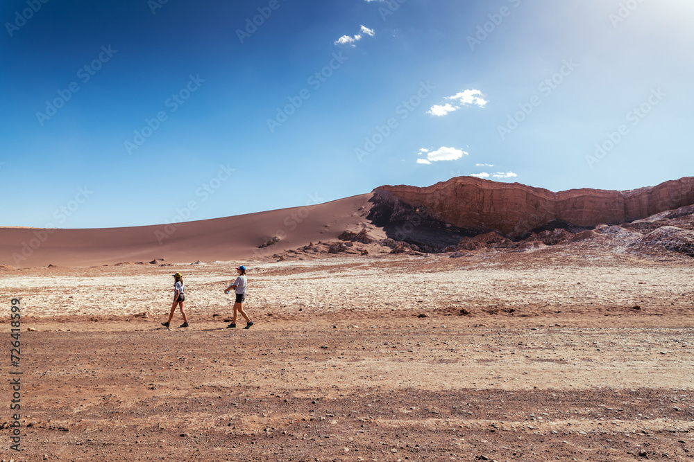 desert landscape of Valles de la Luna, in Atacama, Chile desert landscape of Valles de la Luna, in Atacama, Chile