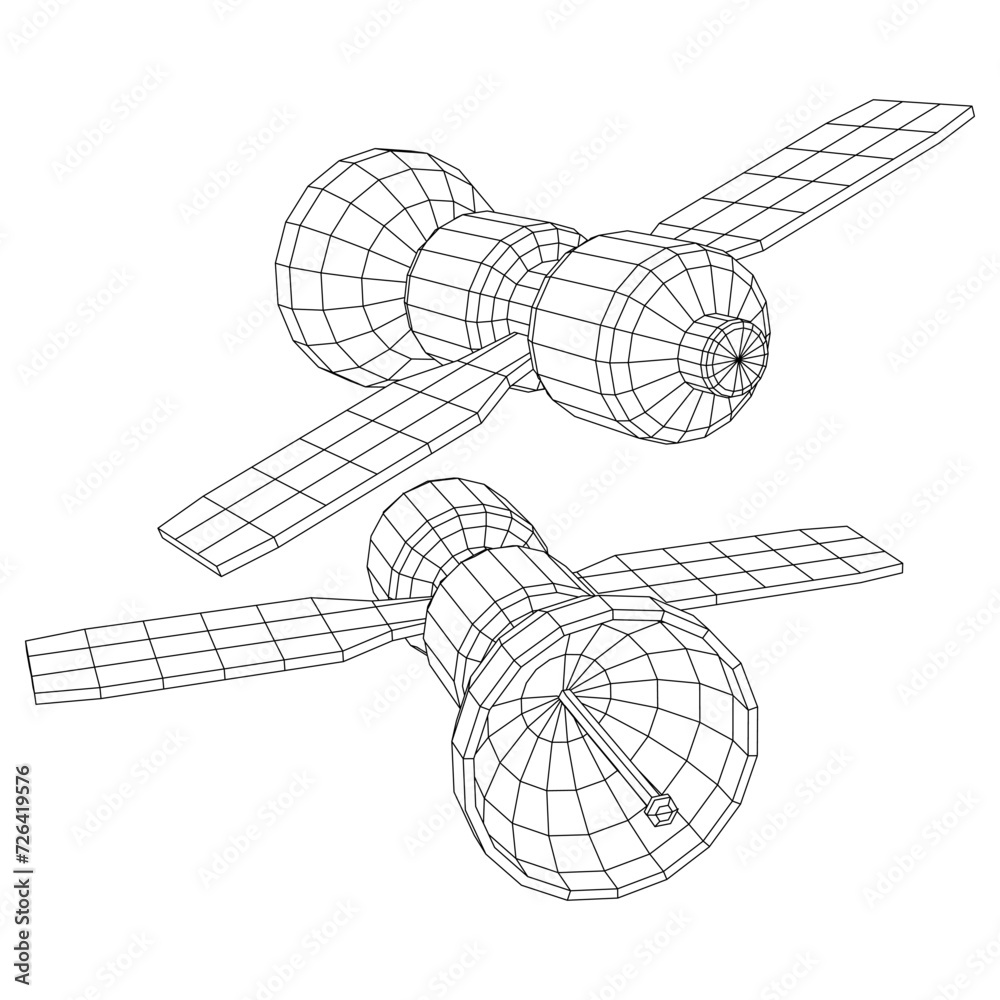 Space station communications satellite. Space station communications satellite.