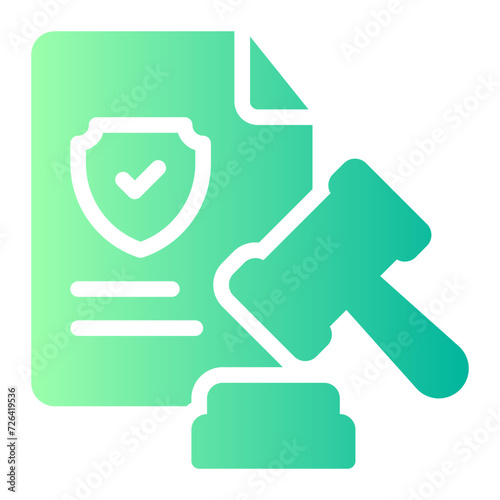 legal compliance gradient icon