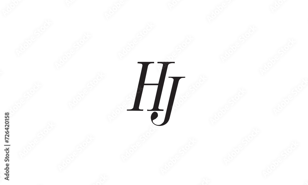 HJ, JH , H , J , Abstract Letters Logo Monogram HJ, JH , H , J , Abstract Letters Logo Monogram