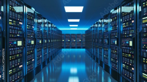 High-Speed Data Center Server Room