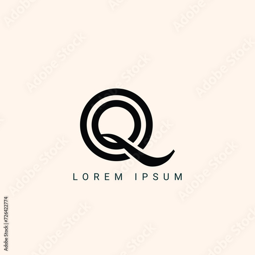 Alphabet letters monogram icon logo OQ or QO