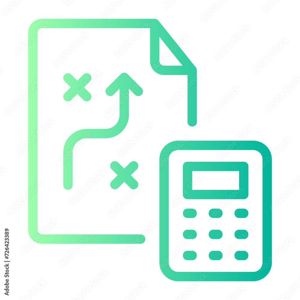 financial strategy gradient icon financial strategy gradient icon