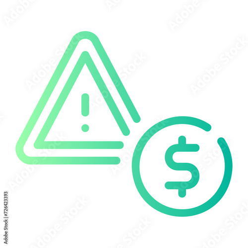financial risk gradient icon