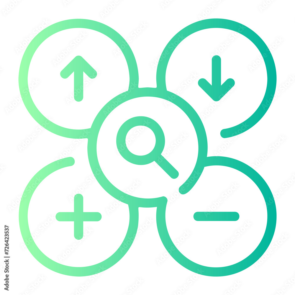 swot analysis gradient icon swot analysis gradient icon